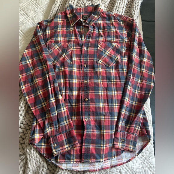 Obey- Men’s Button Down Multicolor Plaid Long Sleeve- Size Large - Picture 1 of 10